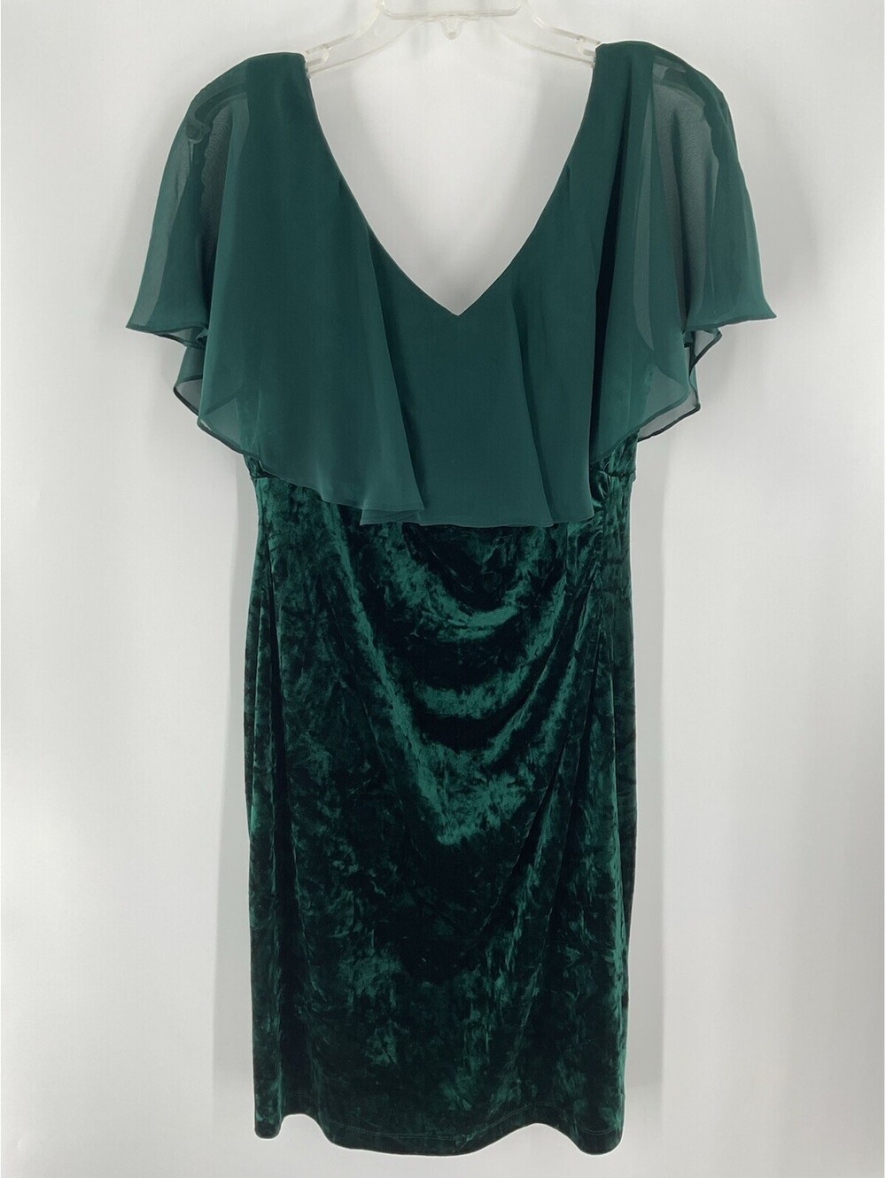 Connected Apparel Women’s Size 12 Velvet Forest Green Dress 113